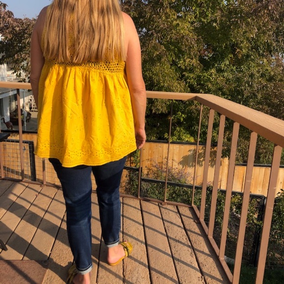 sunflower crochet tank from Sundance. - Picture 7 of 8